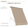 6' Cream Drop Arm Manual Retractable Patio Awning