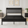 Storage Headboard With Charging Station Queen Size Bed Frame