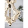 Farmhouse Chandelier, Dilapidated White Chandelier French Country Wood Chandelier For Living Room Foyer, Bulb Not Included