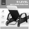 3 Piece Wicker Lounge Chair Set Outdoor Loungers With Armrests