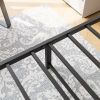 Metal Victorian Style Headboard Footboard Platform Twin Bed Frame