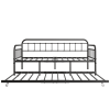 Black Twin Size Metal Daybed Frame With Trundle