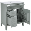 Solid Wood Bathroom Vanity With Ceramic Undermount Sink