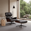 Black cowhide leather reclining chair