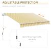 12 X 10 Manual Retractable Awning Yellow And Grey