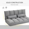 Folding Upholstered Floor Couch Bed