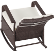 Patio Recliner Cream Soft Cushion Adjustable Footrest
