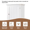 Freestanding Storage Cabinet With Drawer And Adjustable Shelf