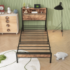 Twin Size Bed Frame With Storage Headboard and Charging Station