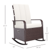 Patio Recliner Cream Soft Cushion Adjustable Footrest