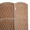 6 Panel Wicker Room Divider 6' Tall Privacy Screen