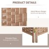 6FT Tall 4-Panel Wicker Weave Room Divider