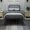 Metal Victorian Style Headboard Footboard Platform Twin Bed Frame