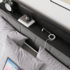 Storage Headboard With Charging Station Queen Size Bed Frame