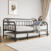 Black Twin Size Metal Daybed Frame With Trundle
