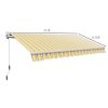 12 X 10 Manual Retractable Awning Yellow And Grey
