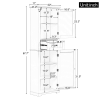 Freestanding Storage Cabinet With Drawer And Adjustable Shelf