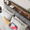 Full Size Bed Frame Storage Headboard With Charging Station