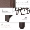 2-Seat Outdoor Glider Swing With Center Coffee Table