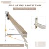 6' Cream Drop Arm Manual Retractable Patio Awning