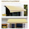 12 X 10 Manual Retractable Awning Yellow And Grey