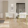 4-Pack Modern Striped Color Block Chairs