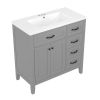 36" Bathroom Vanity With Sink Combo