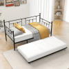 Twin Size Daybed Metal Frame With Trundle Set
