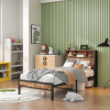 Twin Size Bed Frame With Storage Headboard and Charging Station