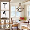 Solid Wood Modern Chandelier For Dining Room, Living Room, Kitchen, Island, Bedroom, Foyer, Height Adjustable, Brown Unavailable Platforms- Welfe