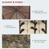 10' X 10' Outdoor Patio Gazebo Canopy With 2-Tier Polyester Roof