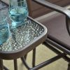 2-Seat Outdoor Glider Swing With Center Coffee Table