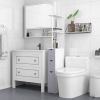 55" Freestanding Linen Tower With 2 Tier Shelf And Drawers