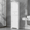 Freestanding Storage Cabinet With Drawer And Adjustable Shelf