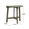Semi-circular Folding Acacia Weather-resistant Bistro Table And Chairs