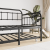 Black Twin Size Metal Daybed Frame With Trundle