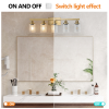 Gold 5 Light Vanity Light With Clear Glass Shade, Modern Iron Bathroom Wall Fixture For Bathroom & Dresser - No Bulbs Unavailable Platform- Temu