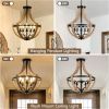 Solid Wood Modern Chandelier For Dining Room, Living Room, Kitchen, Island, Bedroom, Foyer, Height Adjustable, Brown Unavailable Platforms- Welfe