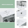 Solid Wood Bathroom Vanity With Ceramic Undermount Sink