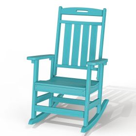 HDPE Plastic Outdoor Rocking Chair (Option: Aruba blue-1pack)