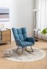 Soft Teddy Velvet Fabric Rocking Chair for Nursery