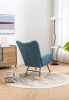 Soft Teddy Velvet Fabric Rocking Chair for Nursery