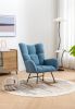 Soft Teddy Velvet Fabric Rocking Chair for Nursery