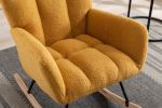 Soft Teddy Velvet Fabric Rocking Chair for Nursery