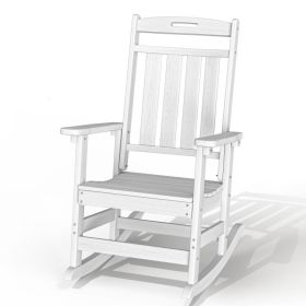 HDPE Plastic Outdoor Rocking Chair (Option: White-1pack)