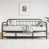 Black Twin Size Metal Daybed Frame With Trundle