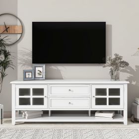 TV Stand for TVs up to 60'', Entertainment Center with Multifunctional Storage Space, TV Cabinet with Modern Design, Media Console for Living Roo (Color: as Pic)