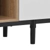 Modern TV Stand for 80'' TV with 3 Doors