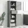 Freestanding Storage Cabinet With Drawer And Adjustable Shelf