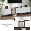 Modern TV Stand for 80'' TV with 3 Doors